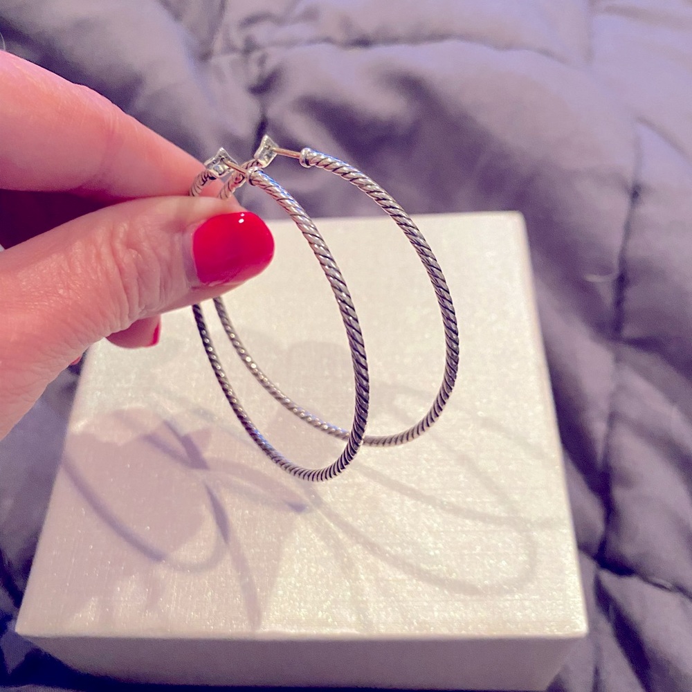 David Yurman hoop earrings